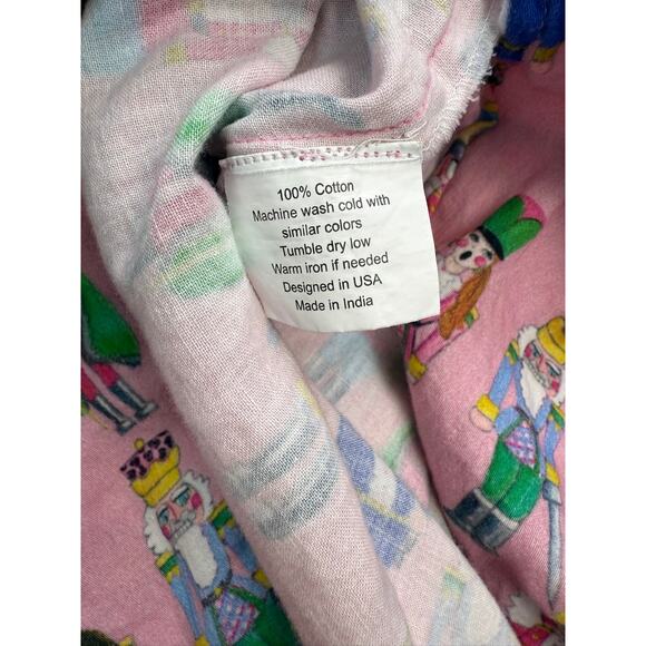 Jayes Studio Nutcracker Print Pajama Shirt Pink Cotton Sleep Top Size L (14-18) - Picture 15 of 16